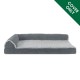 Furhaven Replacement Two Tone Faux Fur Suede L Shape Dog Bed Cover Machine Washable Stone Grey Medium Furhaven Replacement Two Tone Faux Fur Suede L Shape Dog Bed Cover Machine Washable Stone Grey Medium