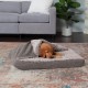 Furhaven Replacement Two Tone Faux Fur Suede L Shape Dog Bed Cover Machine Washable Stone Grey Medium Furhaven Replacement Two Tone Faux Fur Suede L Shape Dog Bed Cover Machine Washable Stone Grey Medium