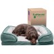 Furhaven Replacement Two Tone Faux Fur Suede L Shape Dog Bed Cover Machine Washable Stone Grey Medium Furhaven Replacement Two Tone Faux Fur Suede L Shape Dog Bed Cover Machine Washable Stone Grey Medium