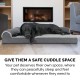 Furhaven Replacement Two Tone Faux Fur Suede L Shape Dog Bed Cover Machine Washable Stone Grey Medium Furhaven Replacement Two Tone Faux Fur Suede L Shape Dog Bed Cover Machine Washable Stone Grey Medium