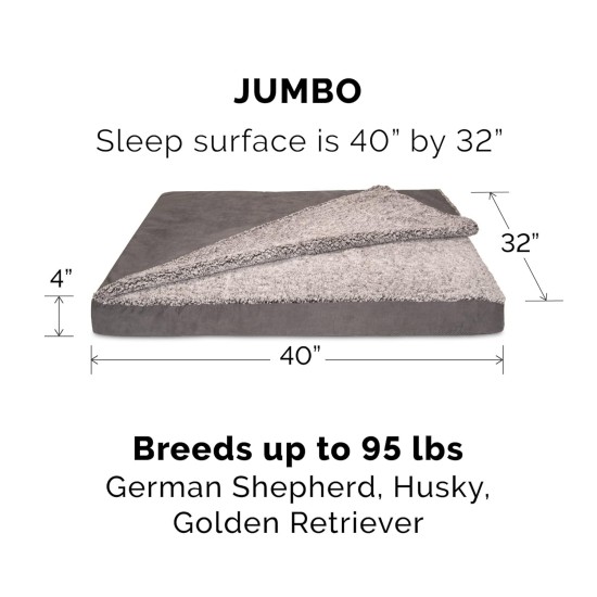 Furhaven Replacement Two Tone Faux Fur Suede L Shape Dog Bed Cover Machine Washable Stone Grey Medium Furhaven Replacement Two Tone Faux Fur Suede L Shape Dog Bed Cover Machine Washable Stone Grey Medium