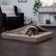 Furhaven Replacement Two Tone Faux Fur Suede L Shape Dog Bed Cover Machine Washable Stone Grey Medium Furhaven Replacement Two Tone Faux Fur Suede L Shape Dog Bed Cover Machine Washable Stone Grey Medium