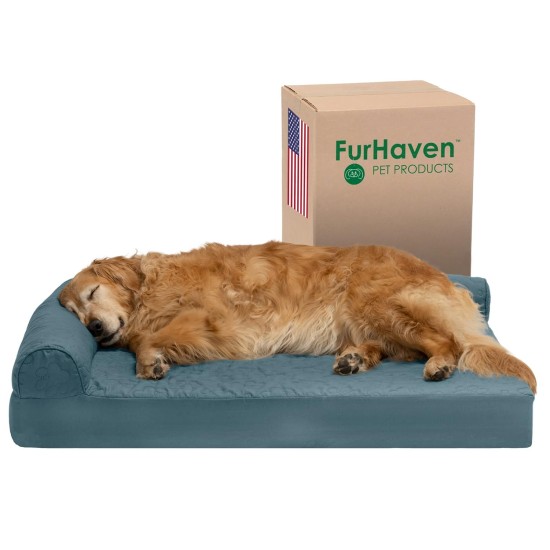 Furhaven Replacement Two Tone Faux Fur Suede L Shape Dog Bed Cover Machine Washable Stone Grey Medium Furhaven Replacement Two Tone Faux Fur Suede L Shape Dog Bed Cover Machine Washable Stone Grey Medium