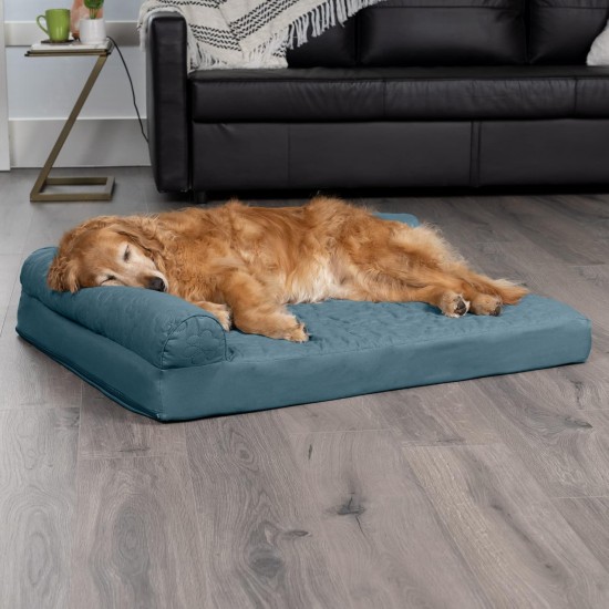 Furhaven Replacement Two Tone Faux Fur Suede L Shape Dog Bed Cover Machine Washable Stone Grey Medium Furhaven Replacement Two Tone Faux Fur Suede L Shape Dog Bed Cover Machine Washable Stone Grey Medium