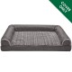 Furhaven Replacement Two Tone Faux Fur Suede L Shape Dog Bed Cover Machine Washable Stone Grey Medium Furhaven Replacement Two Tone Faux Fur Suede L Shape Dog Bed Cover Machine Washable Stone Grey Medium