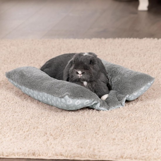 Furhaven Replacement Two Tone Faux Fur Suede L Shape Dog Bed Cover Machine Washable Stone Grey Medium Furhaven Replacement Two Tone Faux Fur Suede L Shape Dog Bed Cover Machine Washable Stone Grey Medium