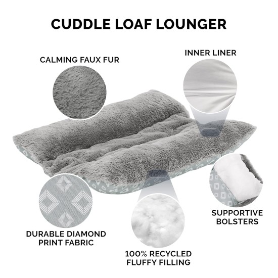 Furhaven Replacement Two Tone Faux Fur Suede L Shape Dog Bed Cover Machine Washable Stone Grey Medium Furhaven Replacement Two Tone Faux Fur Suede L Shape Dog Bed Cover Machine Washable Stone Grey Medium