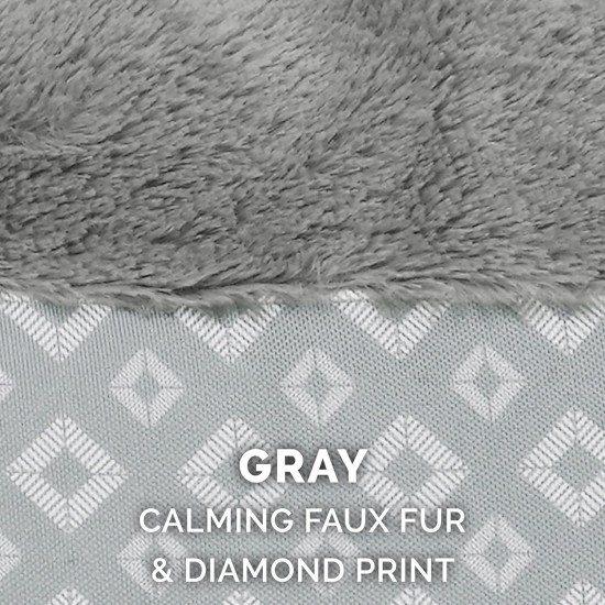 Furhaven Replacement Two Tone Faux Fur Suede L Shape Dog Bed Cover Machine Washable Stone Grey Medium Furhaven Replacement Two Tone Faux Fur Suede L Shape Dog Bed Cover Machine Washable Stone Grey Medium