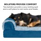 Furhaven Replacement Two Tone Faux Fur Suede L Shape Dog Bed Cover Machine Washable Stone Grey Medium Furhaven Replacement Two Tone Faux Fur Suede L Shape Dog Bed Cover Machine Washable Stone Grey Medium