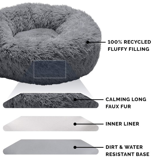 Furhaven Replacement Two Tone Faux Fur Suede L Shape Dog Bed Cover Machine Washable Stone Grey Medium Furhaven Replacement Two Tone Faux Fur Suede L Shape Dog Bed Cover Machine Washable Stone Grey Medium
