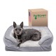 Furhaven Replacement Two Tone Faux Fur Suede L Shape Dog Bed Cover Machine Washable Stone Grey Medium Furhaven Replacement Two Tone Faux Fur Suede L Shape Dog Bed Cover Machine Washable Stone Grey Medium