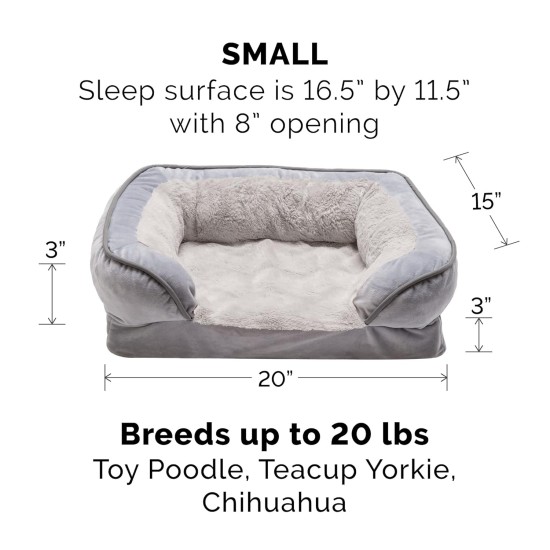 Furhaven Replacement Two Tone Faux Fur Suede L Shape Dog Bed Cover Machine Washable Stone Grey Medium Furhaven Replacement Two Tone Faux Fur Suede L Shape Dog Bed Cover Machine Washable Stone Grey Medium