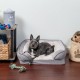 Furhaven Replacement Two Tone Faux Fur Suede L Shape Dog Bed Cover Machine Washable Stone Grey Medium Furhaven Replacement Two Tone Faux Fur Suede L Shape Dog Bed Cover Machine Washable Stone Grey Medium