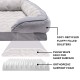 Furhaven Replacement Two Tone Faux Fur Suede L Shape Dog Bed Cover Machine Washable Stone Grey Medium Furhaven Replacement Two Tone Faux Fur Suede L Shape Dog Bed Cover Machine Washable Stone Grey Medium
