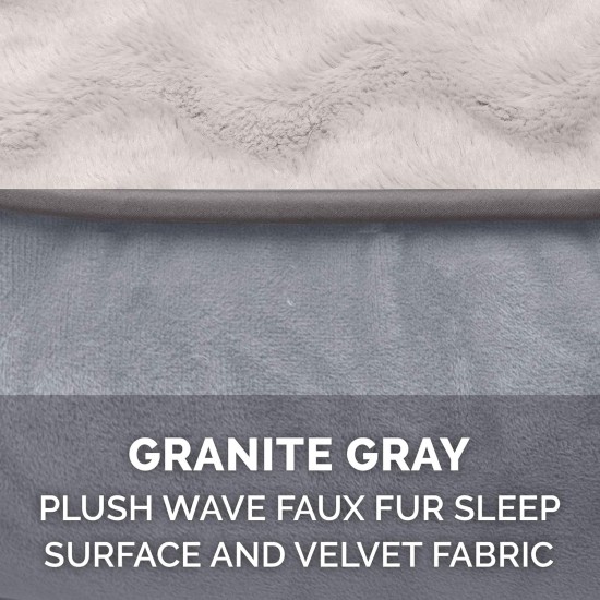 Furhaven Replacement Two Tone Faux Fur Suede L Shape Dog Bed Cover Machine Washable Stone Grey Medium Furhaven Replacement Two Tone Faux Fur Suede L Shape Dog Bed Cover Machine Washable Stone Grey Medium