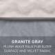 Furhaven Replacement Two Tone Faux Fur Suede L Shape Dog Bed Cover Machine Washable Stone Grey Medium Furhaven Replacement Two Tone Faux Fur Suede L Shape Dog Bed Cover Machine Washable Stone Grey Medium