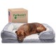 Furhaven Replacement Two Tone Faux Fur Suede L Shape Dog Bed Cover Machine Washable Stone Grey Medium Furhaven Replacement Two Tone Faux Fur Suede L Shape Dog Bed Cover Machine Washable Stone Grey Medium