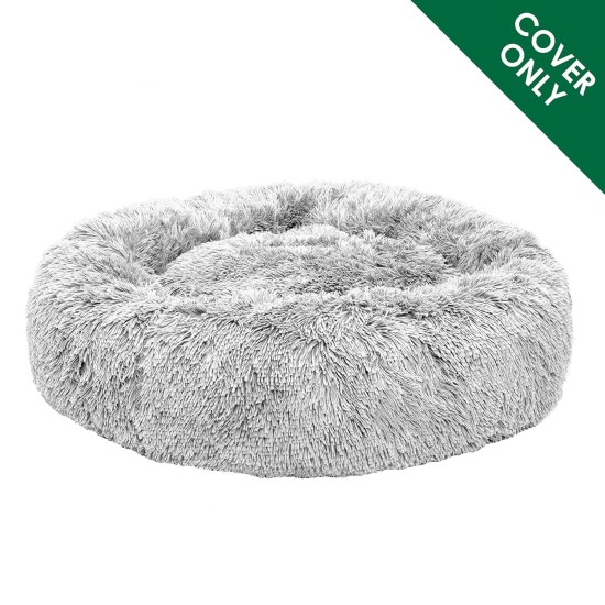 Furhaven Replacement Two Tone Faux Fur Suede L Shape Dog Bed Cover Machine Washable Stone Grey Medium Furhaven Replacement Two Tone Faux Fur Suede L Shape Dog Bed Cover Machine Washable Stone Grey Medium