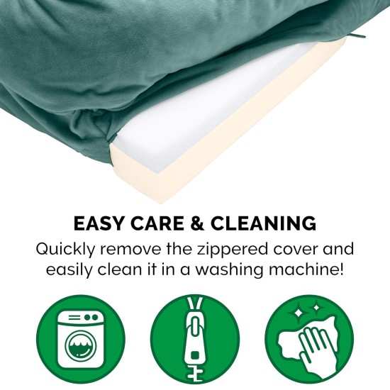 Furhaven Replacement Two Tone Faux Fur Suede L Shape Dog Bed Cover Machine Washable Stone Grey Medium Furhaven Replacement Two Tone Faux Fur Suede L Shape Dog Bed Cover Machine Washable Stone Grey Medium