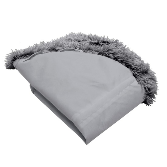 Furhaven Replacement Two Tone Faux Fur Suede L Shape Dog Bed Cover Machine Washable Stone Grey Medium Furhaven Replacement Two Tone Faux Fur Suede L Shape Dog Bed Cover Machine Washable Stone Grey Medium