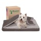 Furhaven Replacement Two Tone Faux Fur Suede L Shape Dog Bed Cover Machine Washable Stone Grey Medium Furhaven Replacement Two Tone Faux Fur Suede L Shape Dog Bed Cover Machine Washable Stone Grey Medium