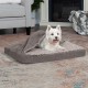 Furhaven Replacement Two Tone Faux Fur Suede L Shape Dog Bed Cover Machine Washable Stone Grey Medium Furhaven Replacement Two Tone Faux Fur Suede L Shape Dog Bed Cover Machine Washable Stone Grey Medium