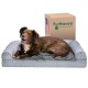 Furhaven Replacement Two Tone Faux Fur Suede L Shape Dog Bed Cover Machine Washable Stone Grey Medium Furhaven Replacement Two Tone Faux Fur Suede L Shape Dog Bed Cover Machine Washable Stone Grey Medium