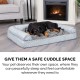 Furhaven Replacement Two Tone Faux Fur Suede L Shape Dog Bed Cover Machine Washable Stone Grey Medium Furhaven Replacement Two Tone Faux Fur Suede L Shape Dog Bed Cover Machine Washable Stone Grey Medium