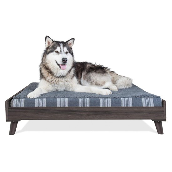 Furhaven Replacement Two Tone Faux Fur Suede L Shape Dog Bed Cover Machine Washable Stone Grey Medium Furhaven Replacement Two Tone Faux Fur Suede L Shape Dog Bed Cover Machine Washable Stone Grey Medium