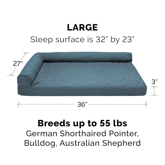 Furhaven Replacement Two Tone Faux Fur Suede L Shape Dog Bed Cover Machine Washable Stone Grey Medium Furhaven Replacement Two Tone Faux Fur Suede L Shape Dog Bed Cover Machine Washable Stone Grey Medium