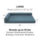 Furhaven Replacement Two Tone Faux Fur Suede L Shape Dog Bed Cover Machine Washable Stone Grey Medium Furhaven Replacement Two Tone Faux Fur Suede L Shape Dog Bed Cover Machine Washable Stone Grey Medium