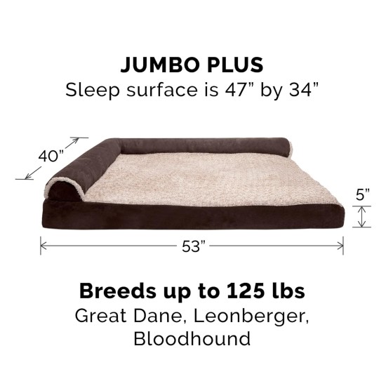 Furhaven Replacement Two Tone Faux Fur Suede L Shape Dog Bed Cover Machine Washable Stone Grey Medium Furhaven Replacement Two Tone Faux Fur Suede L Shape Dog Bed Cover Machine Washable Stone Grey Medium