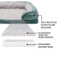Furhaven Replacement Two Tone Faux Fur Suede L Shape Dog Bed Cover Machine Washable Stone Grey Medium Furhaven Replacement Two Tone Faux Fur Suede L Shape Dog Bed Cover Machine Washable Stone Grey Medium