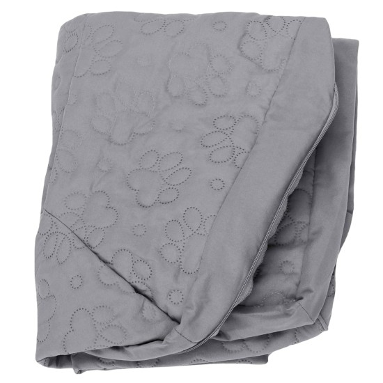 Furhaven Replacement Two Tone Faux Fur Suede L Shape Dog Bed Cover Machine Washable Stone Grey Medium Furhaven Replacement Two Tone Faux Fur Suede L Shape Dog Bed Cover Machine Washable Stone Grey Medium