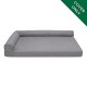 Furhaven Replacement Two Tone Faux Fur Suede L Shape Dog Bed Cover Machine Washable Stone Grey Medium Furhaven Replacement Two Tone Faux Fur Suede L Shape Dog Bed Cover Machine Washable Stone Grey Medium