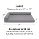Furhaven Replacement Two Tone Faux Fur Suede L Shape Dog Bed Cover Machine Washable Stone Grey Medium Furhaven Replacement Two Tone Faux Fur Suede L Shape Dog Bed Cover Machine Washable Stone Grey Medium