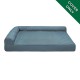 Furhaven Replacement Two Tone Faux Fur Suede L Shape Dog Bed Cover Machine Washable Stone Grey Medium Furhaven Replacement Two Tone Faux Fur Suede L Shape Dog Bed Cover Machine Washable Stone Grey Medium