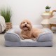 Furhaven Replacement Two Tone Faux Fur Suede L Shape Dog Bed Cover Machine Washable Stone Grey Medium Furhaven Replacement Two Tone Faux Fur Suede L Shape Dog Bed Cover Machine Washable Stone Grey Medium