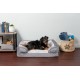 Furhaven Replacement Two Tone Faux Fur Suede L Shape Dog Bed Cover Machine Washable Stone Grey Medium Furhaven Replacement Two Tone Faux Fur Suede L Shape Dog Bed Cover Machine Washable Stone Grey Medium