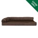 Furhaven Replacement Two Tone Faux Fur Suede L Shape Dog Bed Cover Machine Washable Stone Grey Medium Furhaven Replacement Two Tone Faux Fur Suede L Shape Dog Bed Cover Machine Washable Stone Grey Medium