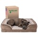 Furhaven Replacement Two Tone Faux Fur Suede L Shape Dog Bed Cover Machine Washable Stone Grey Medium Furhaven Replacement Two Tone Faux Fur Suede L Shape Dog Bed Cover Machine Washable Stone Grey Medium