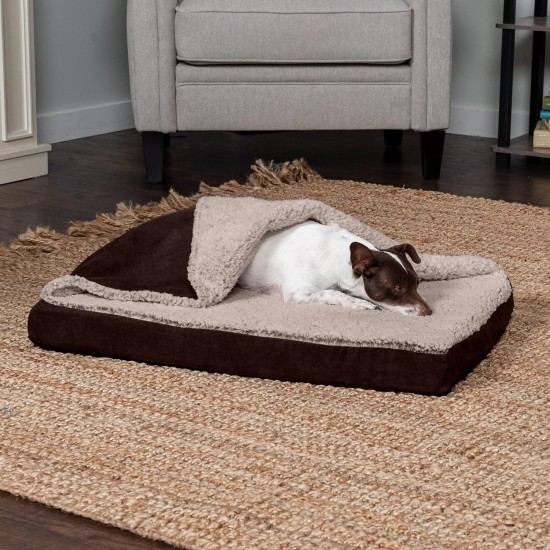 Furhaven Replacement Two Tone Faux Fur Suede L Shape Dog Bed Cover Machine Washable Stone Grey Medium Furhaven Replacement Two Tone Faux Fur Suede L Shape Dog Bed Cover Machine Washable Stone Grey Medium