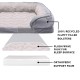 Furhaven Replacement Two Tone Faux Fur Suede L Shape Dog Bed Cover Machine Washable Stone Grey Medium Furhaven Replacement Two Tone Faux Fur Suede L Shape Dog Bed Cover Machine Washable Stone Grey Medium