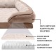 Furhaven Replacement Two Tone Faux Fur Suede L Shape Dog Bed Cover Machine Washable Stone Grey Medium Furhaven Replacement Two Tone Faux Fur Suede L Shape Dog Bed Cover Machine Washable Stone Grey Medium