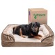 Furhaven Replacement Two Tone Faux Fur Suede L Shape Dog Bed Cover Machine Washable Stone Grey Medium Furhaven Replacement Two Tone Faux Fur Suede L Shape Dog Bed Cover Machine Washable Stone Grey Medium