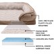 Furhaven Replacement Two Tone Faux Fur Suede L Shape Dog Bed Cover Machine Washable Stone Grey Medium Furhaven Replacement Two Tone Faux Fur Suede L Shape Dog Bed Cover Machine Washable Stone Grey Medium