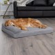 Furhaven Replacement Two Tone Faux Fur Suede L Shape Dog Bed Cover Machine Washable Stone Grey Medium Furhaven Replacement Two Tone Faux Fur Suede L Shape Dog Bed Cover Machine Washable Stone Grey Medium