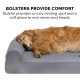 Furhaven Replacement Two Tone Faux Fur Suede L Shape Dog Bed Cover Machine Washable Stone Grey Medium Furhaven Replacement Two Tone Faux Fur Suede L Shape Dog Bed Cover Machine Washable Stone Grey Medium