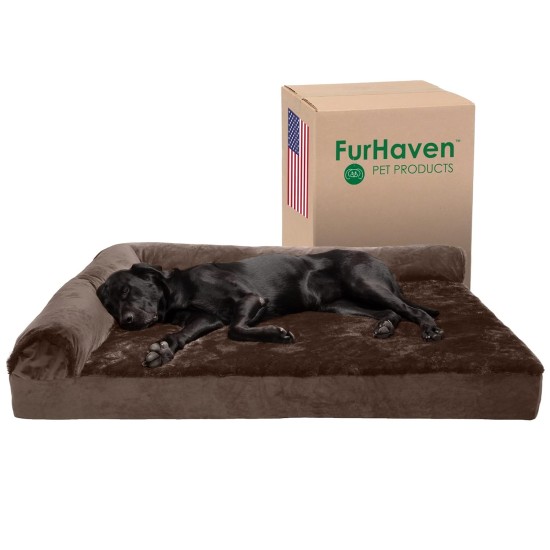 Furhaven Replacement Two Tone Faux Fur Suede L Shape Dog Bed Cover Machine Washable Stone Grey Medium Furhaven Replacement Two Tone Faux Fur Suede L Shape Dog Bed Cover Machine Washable Stone Grey Medium
