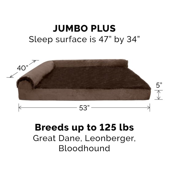 Furhaven Replacement Two Tone Faux Fur Suede L Shape Dog Bed Cover Machine Washable Stone Grey Medium Furhaven Replacement Two Tone Faux Fur Suede L Shape Dog Bed Cover Machine Washable Stone Grey Medium